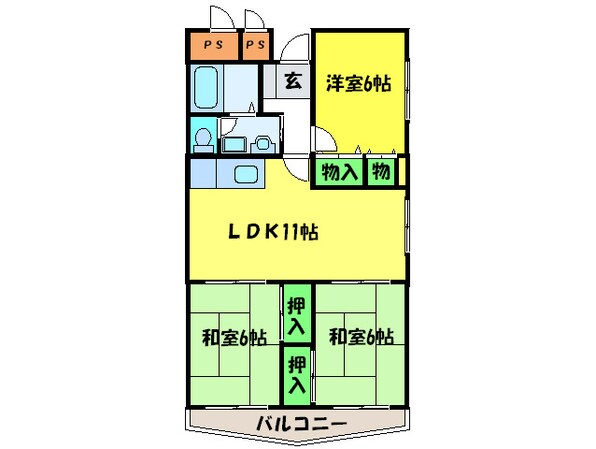 セントポーリア奥田　北館の物件間取画像